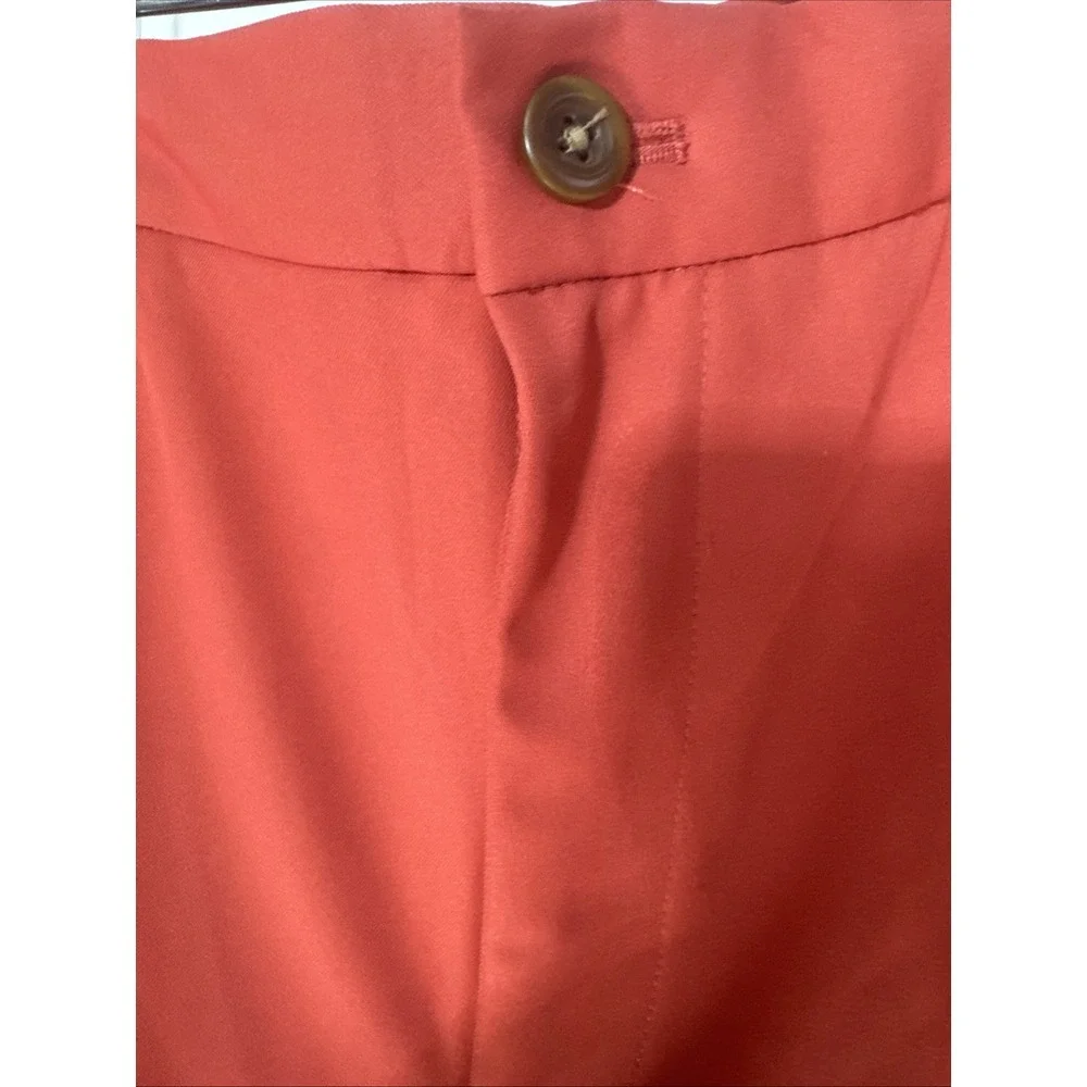 IZOD Golf Pants Mens 38x29‎ Slim Fit Red Orange Flat Front Performance Trousers